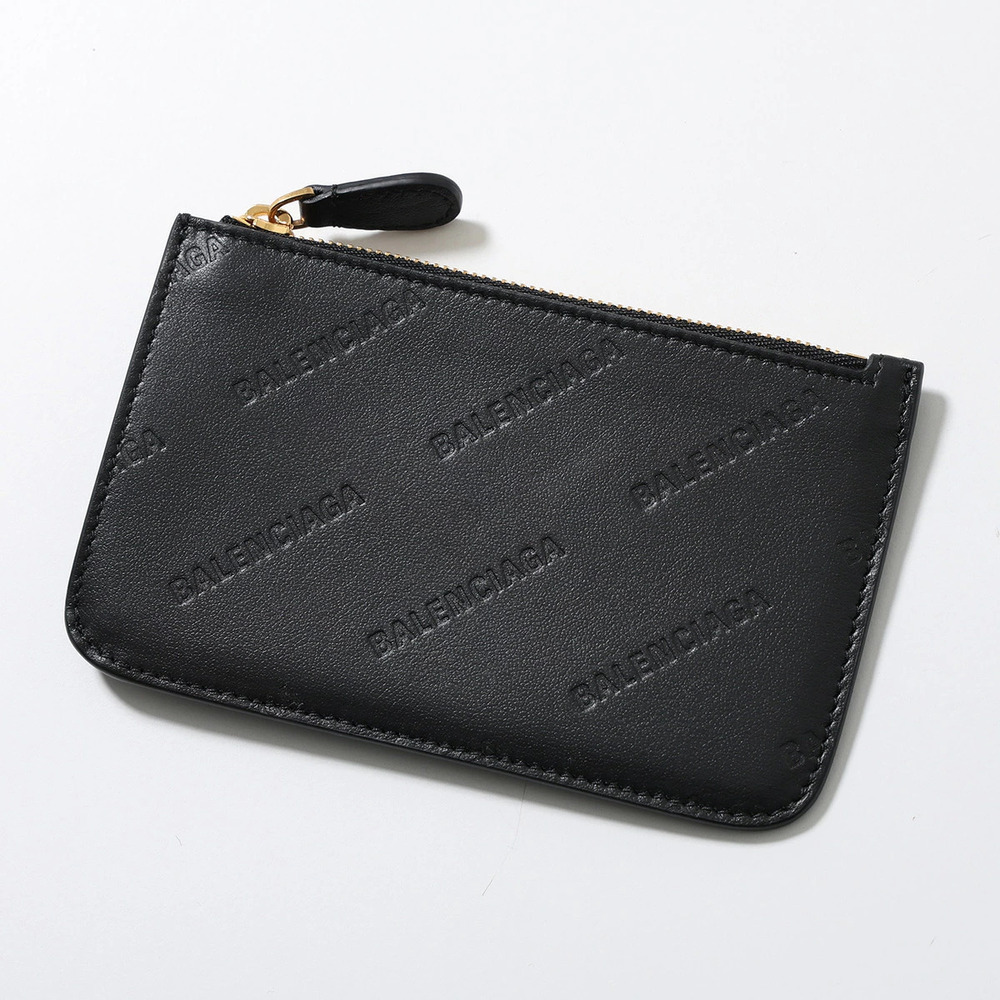 Balenciaga coin case Wallet Leather Fragment Wallet BLACK